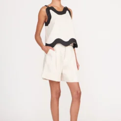 RENATA TOP | NATURAL BLACK 8 RENATA TOP | NATURAL BLACK -Outlet Attirion Store 043 230516 Staud Fall Ecom 02276 web