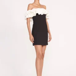 KIARA DRESS | BLACK IVORY -Outlet Attirion Store 145 KIARA DRESS BLACK IVORY 0796 web