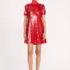 MINI ILANA DRESS | POINSETTIA SEQUINS