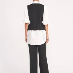 BRETT VEST | BLACK -Outlet Attirion Store 98 BRETT VEST BLACK SUITING LUISA BLACK 1014 web