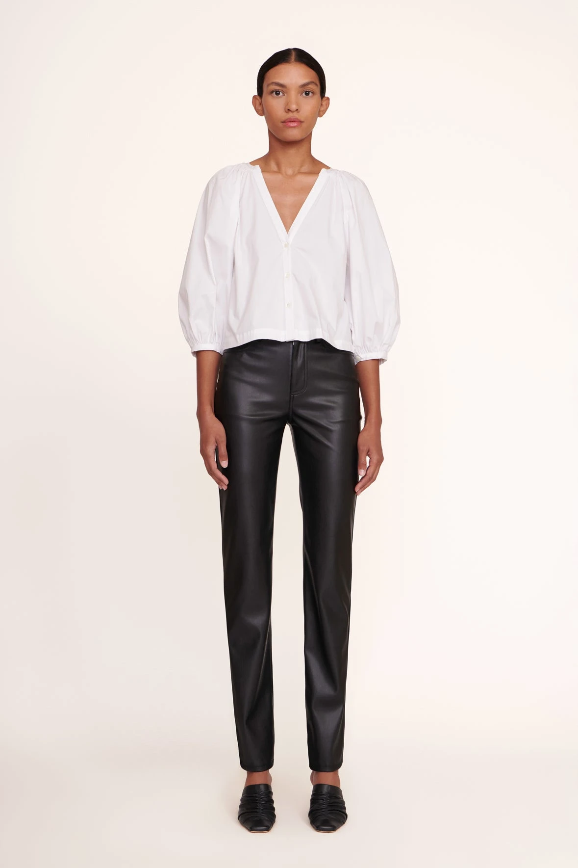 ELLIOT PANT | BLACK VEGAN LEATHER 1 ELLIOT PANT | BLACK VEGAN LEATHER