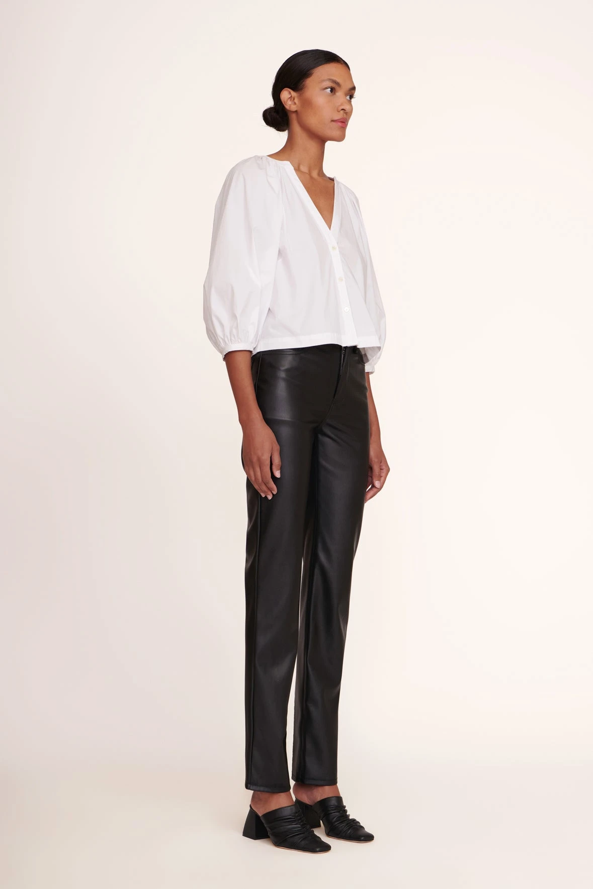 ELLIOT PANT | BLACK VEGAN LEATHER 3 ELLIOT PANT | BLACK VEGAN LEATHER - Image 3