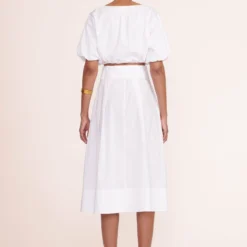 KINGSLEY SKIRT | WHITE -Outlet Attirion Store Ellington Top White Kingsley Skirt White 00046 web 1