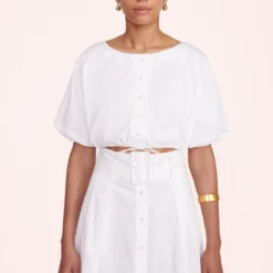 KINGSLEY SKIRT | WHITE -Outlet Attirion Store Ellington Top White Kingsley Skirt White 00051 web 1