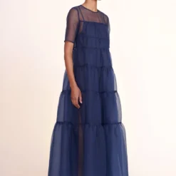 New Release -Outlet Attirion Store Hyacinth Dress Navy 00991 web