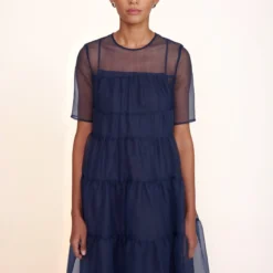 HYACINTH DRESS | NAVY -Outlet Attirion Store Hyacinth Dress Navy 01000 web