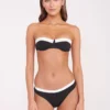JO BALCONETTE BIKINI TOP | BLACK WHITE