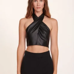 KAI TOP | BLACK VEGAN LEATHER