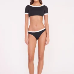 GEMMA BIKINI BOTTOM | BLACK WHITE -Outlet Attirion Store LILY TOP GEMMA BOTTOM BLACK WHITE 00500 web