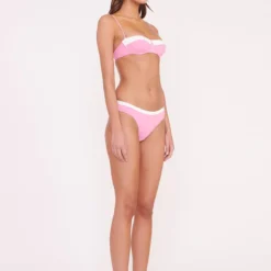 JO BALCONETTE BIKINI TOP | CORAL PINK WHITE -Outlet Attirion Store LIV BIKINI TOP GEMMA BOTTOM CORAL PINK 00160 web