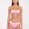 GEMMA BIKINI BOTTOM | CORAL PINK WHITE