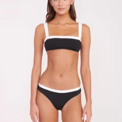 LIV BIKINI TOP | BLACK WHITE