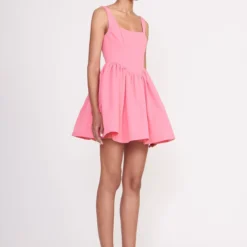 LANDSCAPE DRESS | CORAL PINK -Outlet Attirion Store Landscape Dress Coral Pink 00477 web