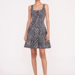 MINI WELLS DRESS | BLACK WAVY DOT