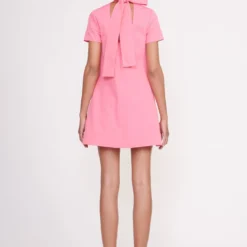 MINI ILANA DRESS | CORAL PINK -Outlet Attirion Store Mini Ilana Dress Coral Pink 00587 web