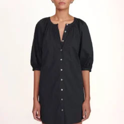 MINI VINCENT DRESS | BLACK -Outlet Attirion Store Mini Vincent Dress Navy 00511 web