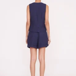LUISA SHORT | NAVY SUITING -Outlet Attirion Store Pre Fall 022 00676 web