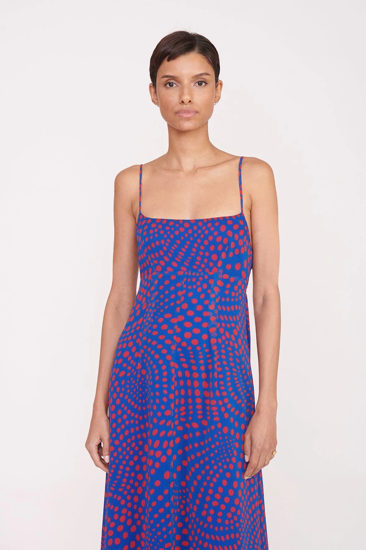 FLORENCE DRESS | LAPIS WAVY DOT 4 FLORENCE DRESS | LAPIS WAVY DOT - Image 4