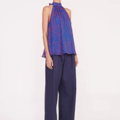MARLOWE TOP | LAPIS WAVY DOT -Outlet Attirion Store Pre Fall 030 00954 web
