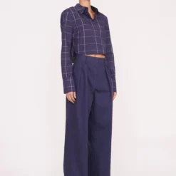 SENECA TOP | NAVY PLAID -Outlet Attirion Store Pre Fall 031 00982 web