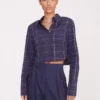 SENECA TOP | NAVY PLAID