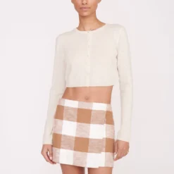TOUR SKIRT | TOBACCO GINGHAM 9 TOUR SKIRT | TOBACCO GINGHAM -Outlet Attirion Store Pre Fall 038 01236 web