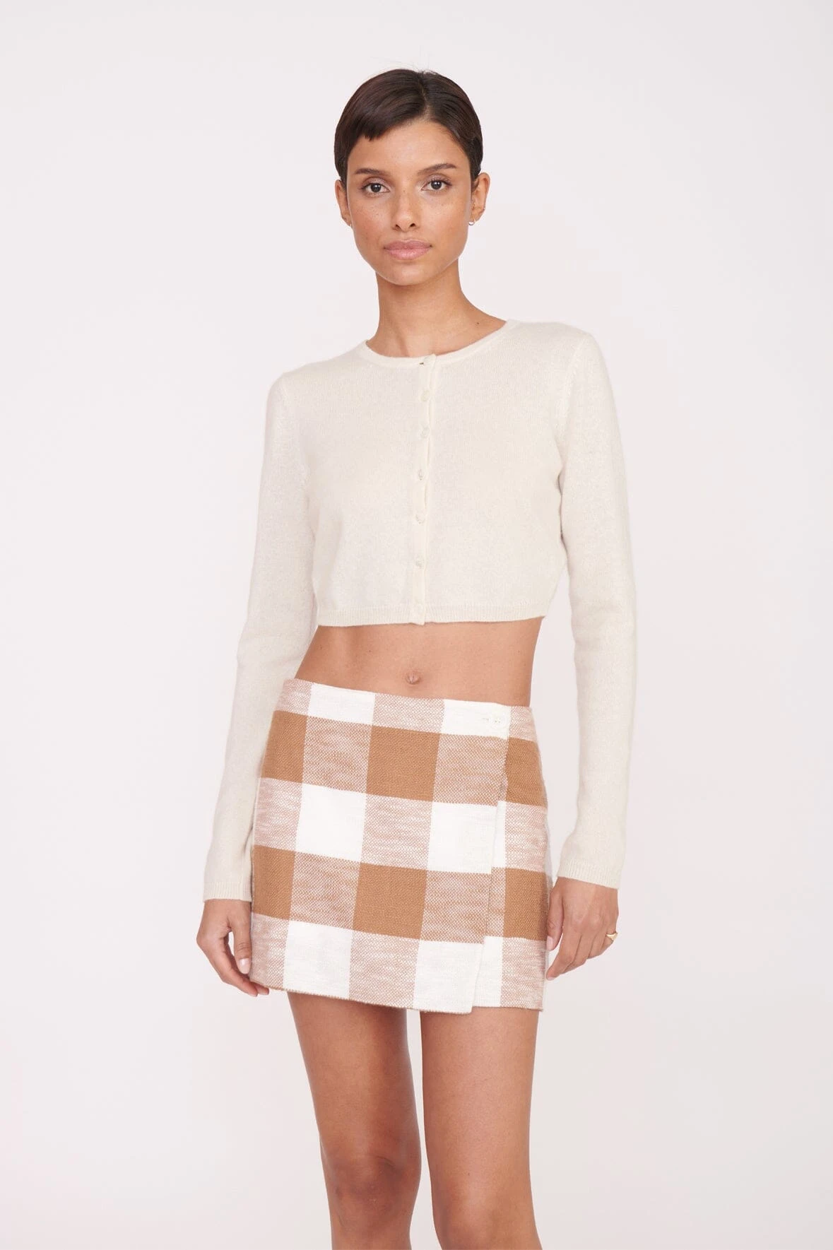 TOUR SKIRT | TOBACCO GINGHAM 4 TOUR SKIRT | TOBACCO GINGHAM - Image 4