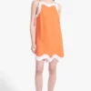 RENATA DRESS | TANGERINE WHITE