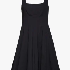 MINI WELLS DRESS | BLACK 10 MINI WELLS DRESS | BLACK -Outlet Attirion Store STAUD MINI WELLS DRESS BLACK SPRING ECOM 22 3