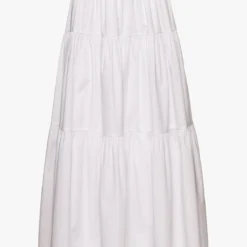 SEA SKIRT | WHITE -Outlet Attirion Store STAUD SEA SKIRT WHITE POPLIN SPRING 21 1