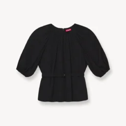 ARLO TOP | BLACK 10 ARLO TOP | BLACK -Outlet Attirion Store STAUD ARLO WOVEN TOP BLACK FALL 23 ECOM 1 1
