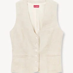 BRETT VEST | OAT MILK 8 BRETT VEST | OAT MILK -Outlet Attirion Store STAUD BRETT VEST OAT MILK SUPF 23 ECOM 1 1