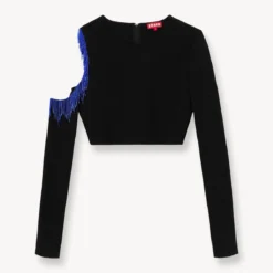 ELLEN TOP | BLACK -Outlet Attirion Store STAUD ELLEN TOP BLACK SUPF 23 ECOM 1