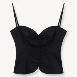 EMERY TOP | BLACK -Outlet Attirion Store STAUD EMERY TOP BLACK SUPF 23 ECOM 1