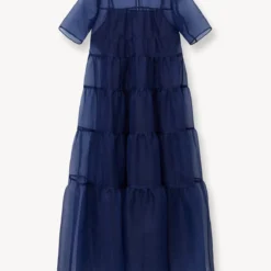 HYACINTH DRESS | NAVY -Outlet Attirion Store STAUD HYACINTH DRESS NAVY SPRING 23 ECOM 1