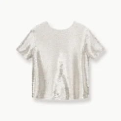 INGRID TOP | SILVER -Outlet Attirion Store STAUD INGRID KNITTOP SILVER FALL 23 ECOM 1