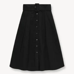 KINGSLEY SKIRT | BLACK -Outlet Attirion Store STAUD KINGSLEY SKIRT BLACK SUPF 23 ECOM 1 1