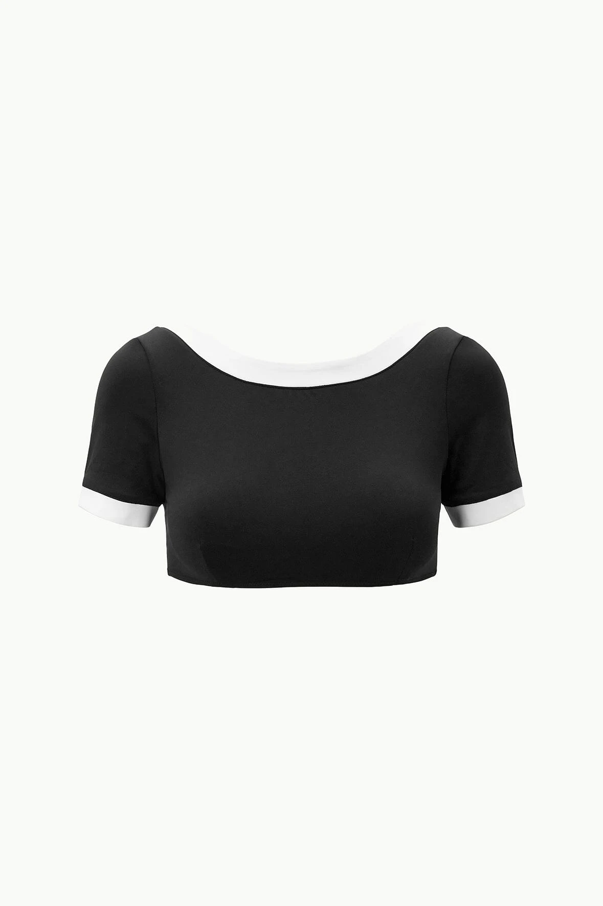 LILY SHORT SLEEVE BIKINI TOP | BLACK WHITE 5 LILY SHORT SLEEVE BIKINI TOP | BLACK WHITE - Image 5