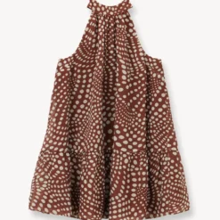 MARLOWE DRESS | CLOVE WAVY DOT -Outlet Attirion Store STAUD MARLOWE DRESS CLOVE WAVY DOTS SUPF 23 ECOM 1