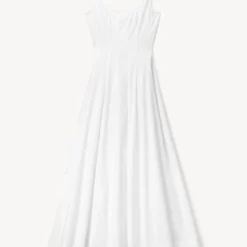 WELLS MAXI DRESS | WHITE 10 WELLS MAXI DRESS | WHITE -Outlet Attirion Store STAUD MAXI WELLS DRESS WHITE FALL 22 ECOM 1