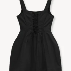 MINI SUTTON DRESS | BLACK 10 MINI SUTTON DRESS | BLACK -Outlet Attirion Store STAUD MINI SUTTON DRESS BLACK SUPF 23 ECOM 1 1