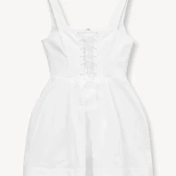 MINI SUTTON DRESS | WHITE -Outlet Attirion Store STAUD MINI SUTTON DRESS WHITE SUPF 23 ECOM 1