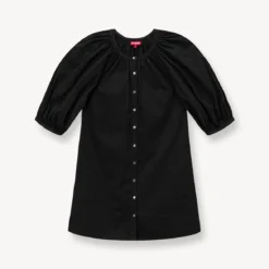 MINI VINCENT DRESS | BLACK -Outlet Attirion Store STAUD MINI VINCENT DRESS BLACK SPRING 23 ECOM 1