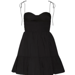 MINI LANDRY DRESS | BLACK -Outlet Attirion Store STAUD MINI LANDRY DRESS BLACK SUMMER ECOM 22 scaled