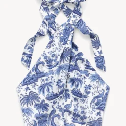 SMOCKED KAI TOP | BLUE TOILE -Outlet Attirion Store STAUD SMOCKED KAI TOP BLUE TOILE HOLIDAY 22 ECOM 1