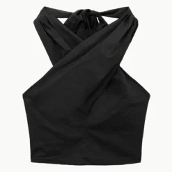 SMOCKED KAI TOP | BLACK -Outlet Attirion Store STAUD SMOCKEDKAI TOP BLACK SPRING 23 ECOM 1