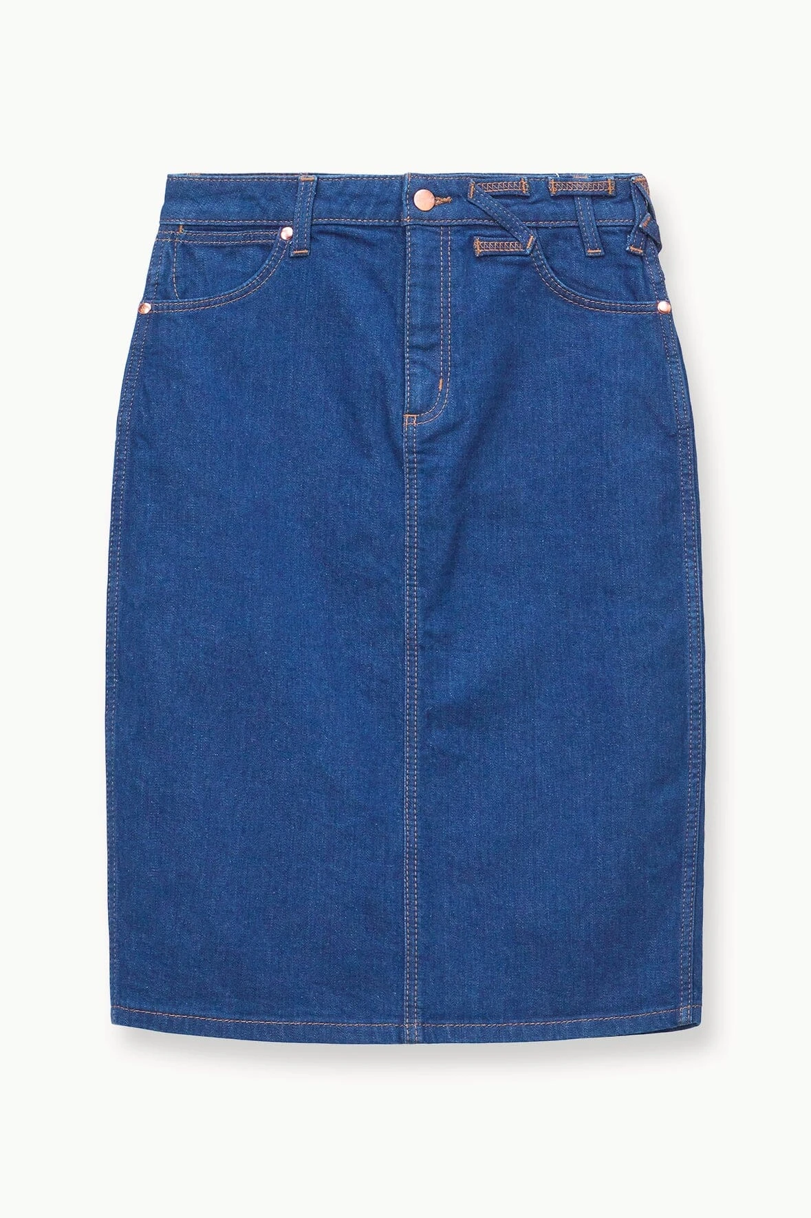 STAUD + WRANGLER THE PENCIL SKIRT | DARK RINSE 7 STAUD + WRANGLER THE PENCIL SKIRT | DARK RINSE - Image 7