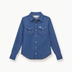 STAUD + WRANGLER THE WESTERN SHIRT | DARK RINSE 14 STAUD + WRANGLER THE WESTERN SHIRT | DARK RINSE -Outlet Attirion Store STAUD THEWESTERNSHIRT WOVENSHIRT DARKRINSE WRANGLER 23 ECOM 1