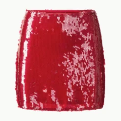 VEDETTE SKIRT | POINSETTIA -Outlet Attirion Store STAUD VEDETTESKIRT POINSETTIA ECOM 1