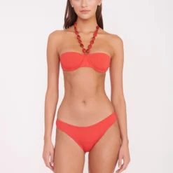SYDNEY BEADED BIKINI TOP | RUBY